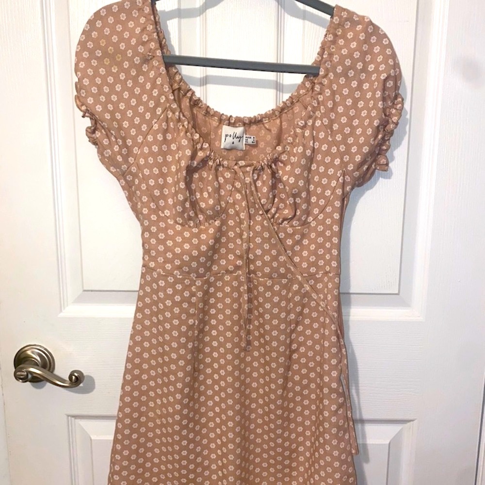 Princess Polly Peasant Dress - Pink size 6